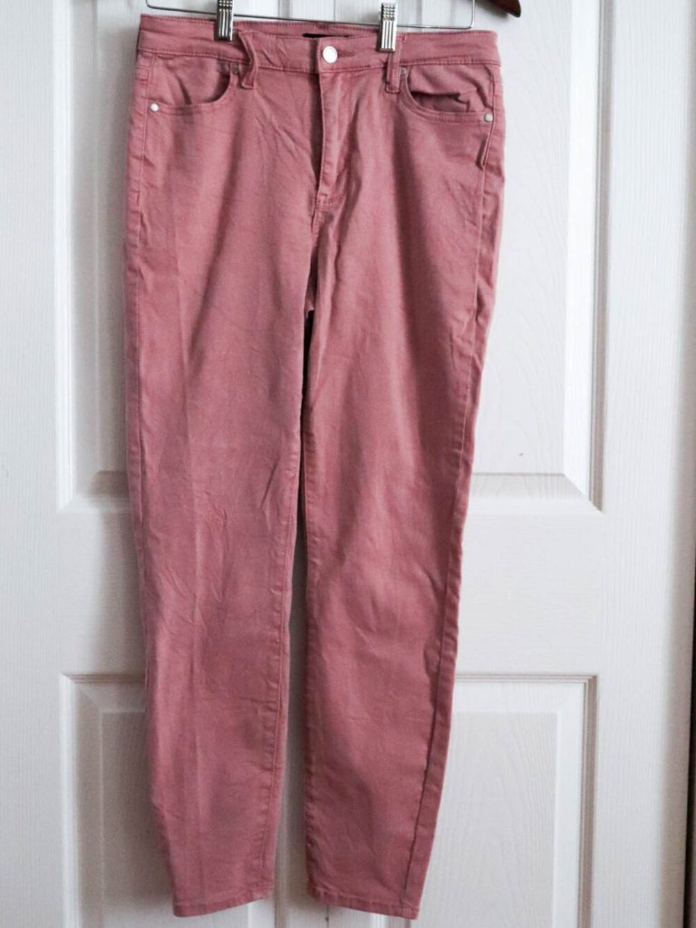 Buffalo David Bitton Havana High Rise Soft Stretch Ankle Skinny Pants Pink Sz 4